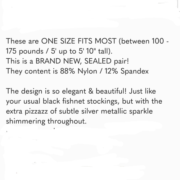 🆕 Glitter Rhinestone Fishnet Crotchless Pantyhoses - Picture 8 of 8